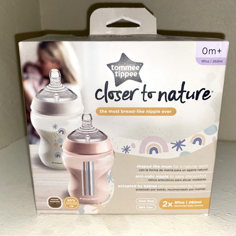 Closer to Nature Bottles Tommy Tippee 2pk